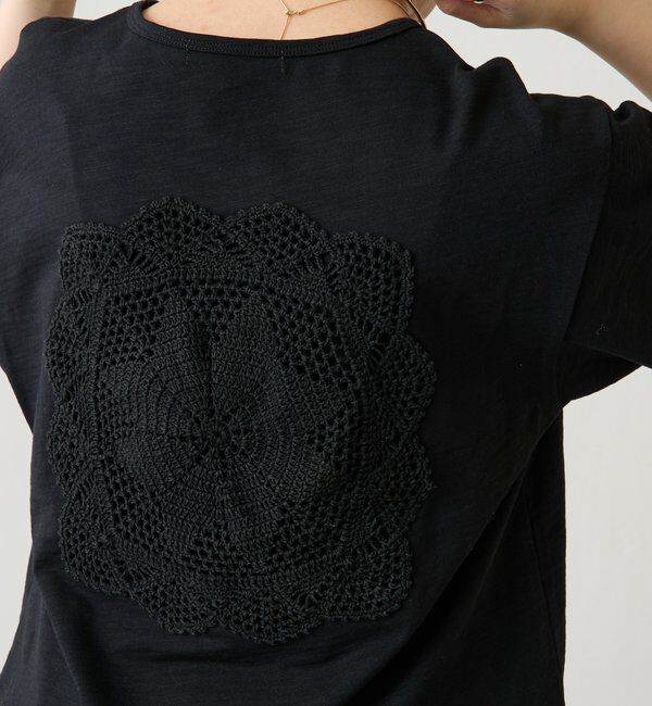  「【1枚でも決まる】クロシェドッキングTシャツ」|Tシャツ・カットソー|ブラック