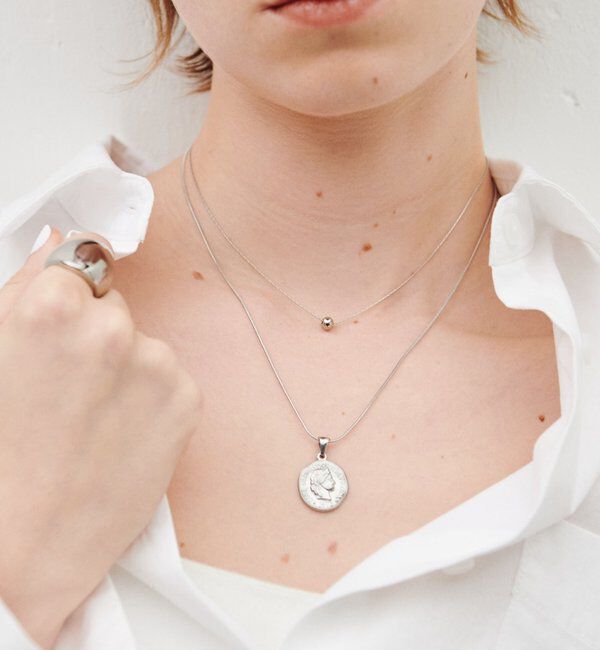  「【Sivelle./シヴェル】スモールボールショートネックレス/ステンレス」|リング|