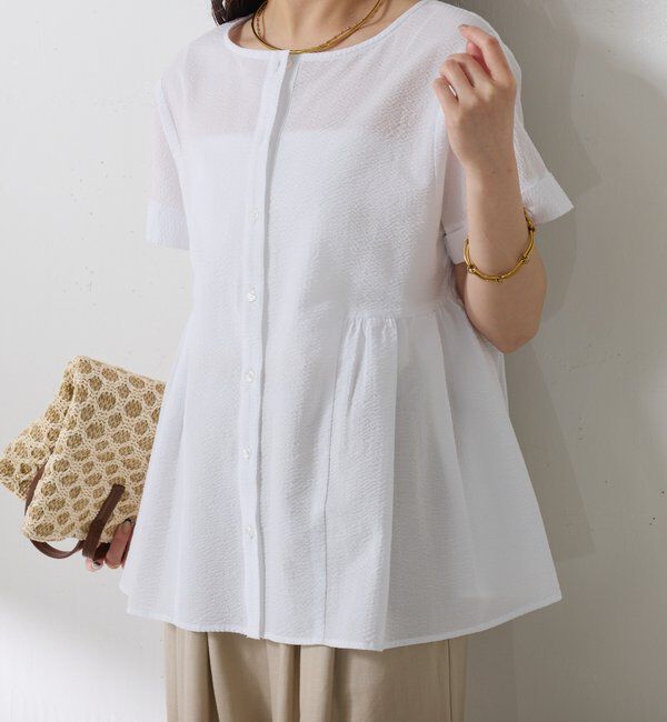  「3WAYサッカーブラウス」|シャツ・ブラウス|オフホワイト