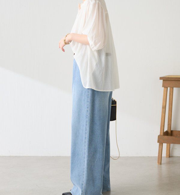  「強撚2WAYシアーボウタブラウス」|シャツ・ブラウス|