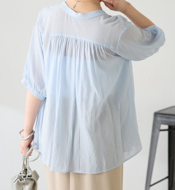  「強撚2WAYシアーボウタブラウス」|シャツ・ブラウス|