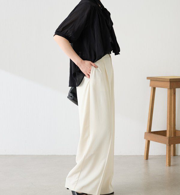  「強撚2WAYシアーボウタブラウス」|シャツ・ブラウス|