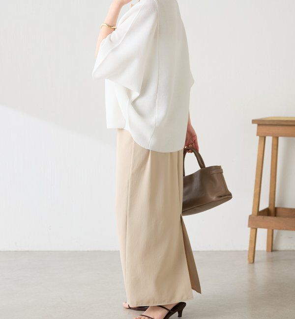  「ジップ変形ドルマンニット」|ニット・セーター|