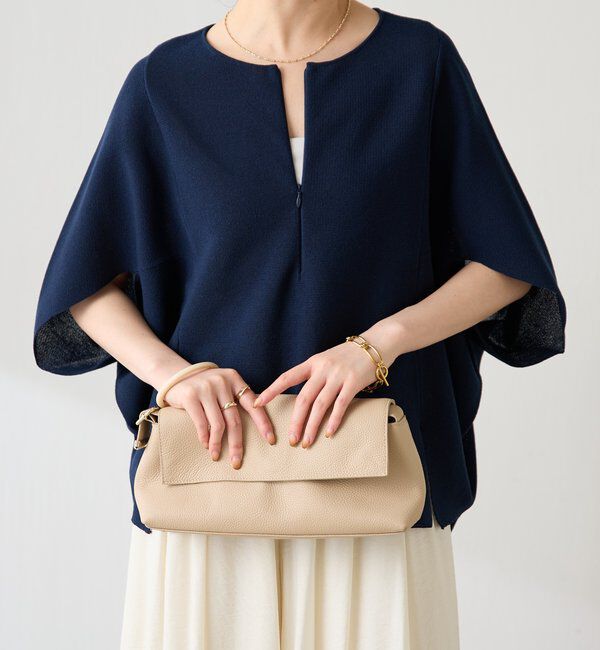  「ジップ変形ドルマンニット」|ニット・セーター|