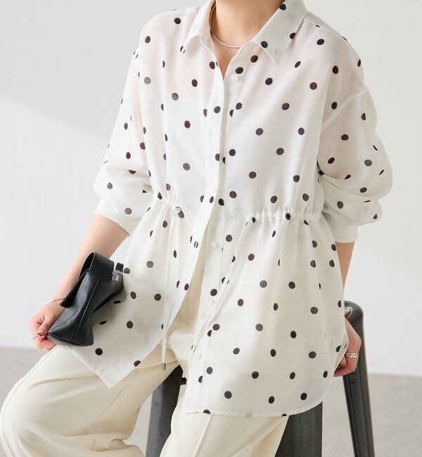  「メッシュドロストシャツ/シアー」|シャツ・ブラウス|オフホワイト