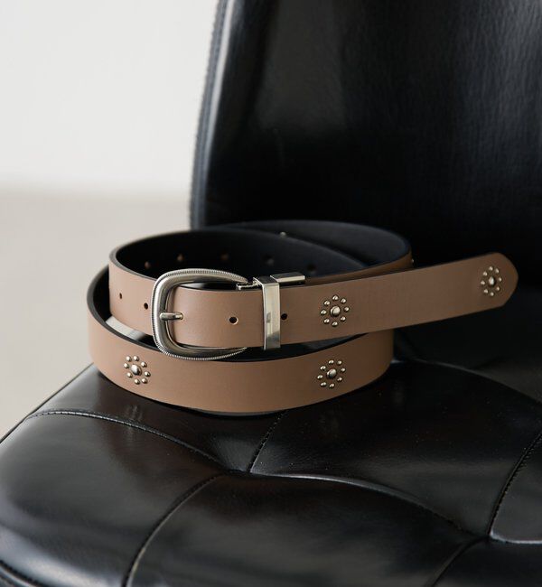  「【PAPILLONNER/パピヨネ】リバーシブルスタッズベルト」|ベルト|