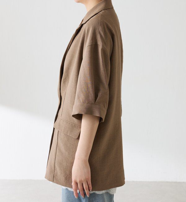  「【冷房/紫外線対策】シアーハーフスリーブジャケット」|ベスト・ジレ|