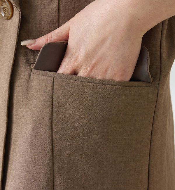  「【冷房/紫外線対策】シアーハーフスリーブジャケット」|ベスト・ジレ|