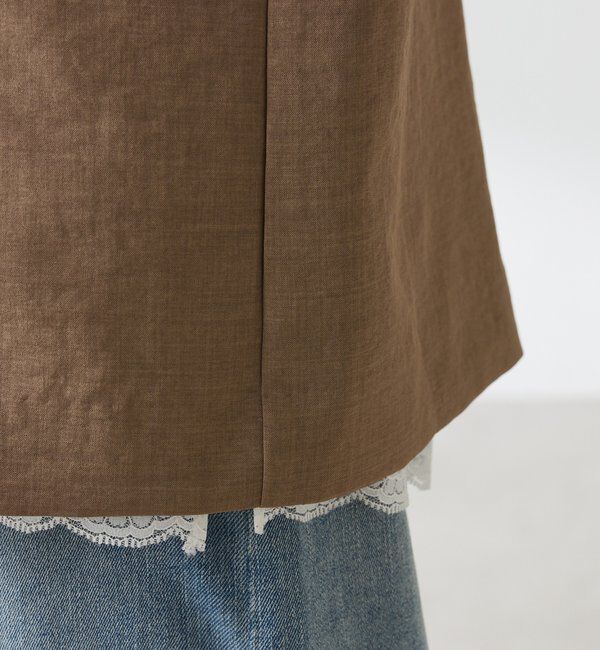  「【冷房/紫外線対策】シアーハーフスリーブジャケット」|ベスト・ジレ|