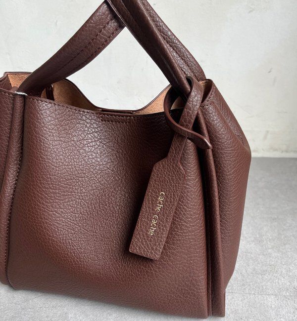  「【ベストセラーアイテム】ミニショルダー付ソフトレザー調ミニバッグ」|トートバッグ|