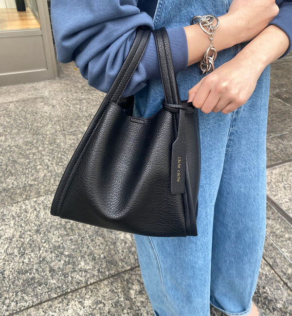  「【ベストセラーアイテム】ミニショルダー付ソフトレザー調ミニバッグ」|トートバッグ|