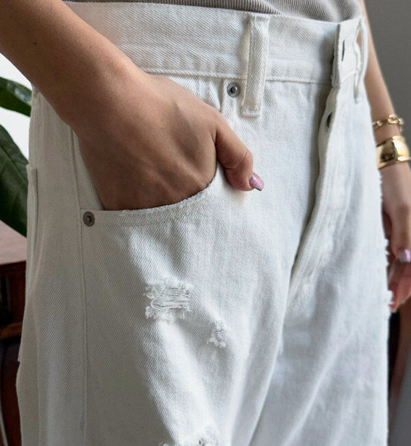  「【ベストセラーアイテム】ダメージカーブデニム」|デニム|