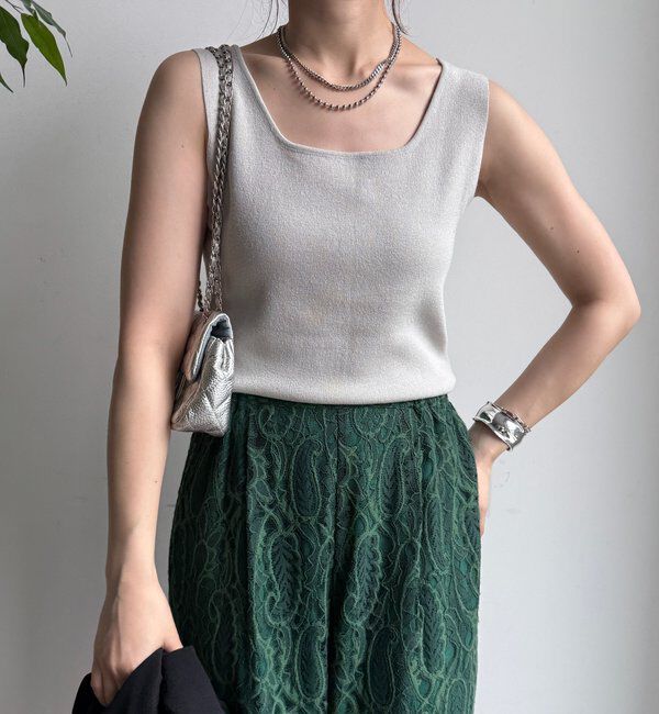  「スクエアニットタンク」|ニット・セーター|