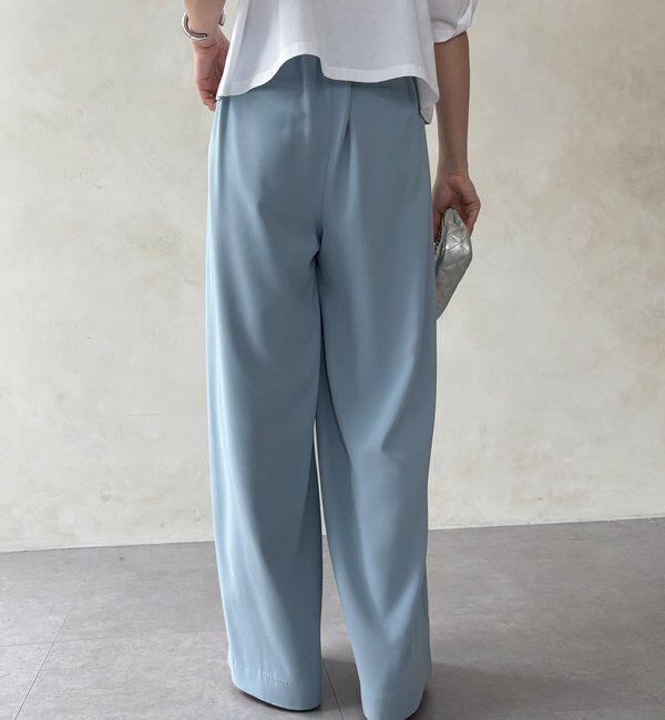  「【累計販売数3万枚突破/21色4サイズ展開！】タックワイドパンツ」|チノ|