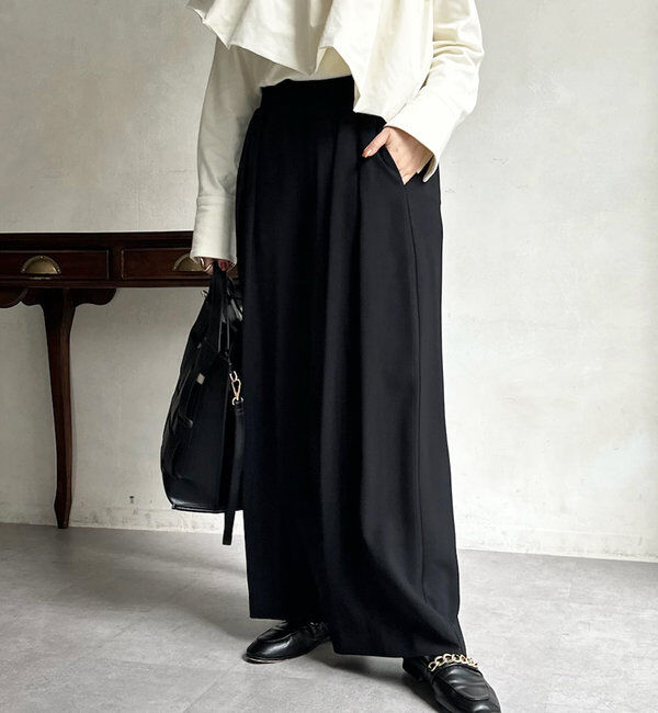  「【累計販売数3万枚突破/21色4サイズ展開！】タックワイドパンツ」|チノ|