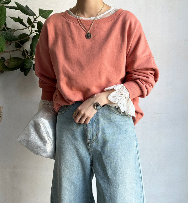  「【新色追加/毎年大人気！】裏毛スウェット」|Tシャツ・カットソー|オレンジ