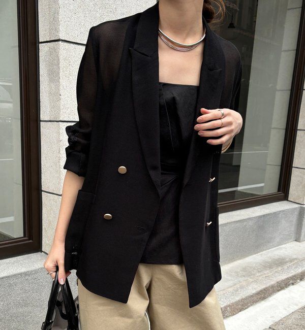  「メッシュダブルジャケット」|テーラードジャケット|