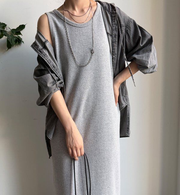  「【全骨格細見え】ブークレーダンボールタンクワンピース」|ワンピース|