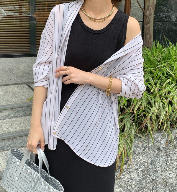  「【全骨格細見え】ブークレーダンボールタンクワンピース」|ワンピース|