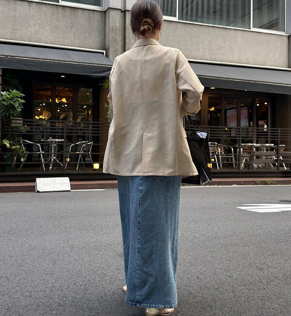  「【ウォッシャブル】シアーダブルジャケット」|テーラードジャケット|