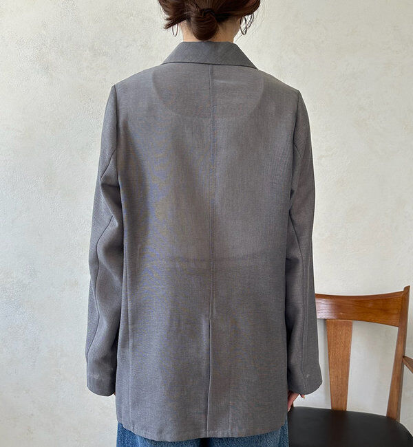  「【ウォッシャブル】シアーダブルジャケット」|テーラードジャケット|