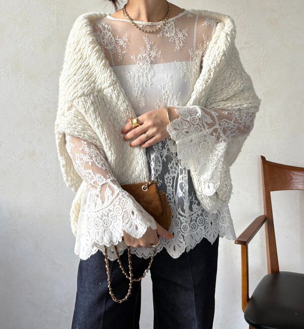  「レースフレアブラウス」|シャツ・ブラウス|