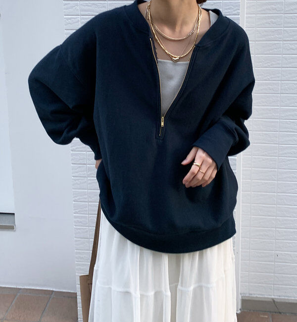  「【新色追加】【インフルエンサー OKOCHI企画】ハーフジップスウェット」|Tシャツ・カットソー|