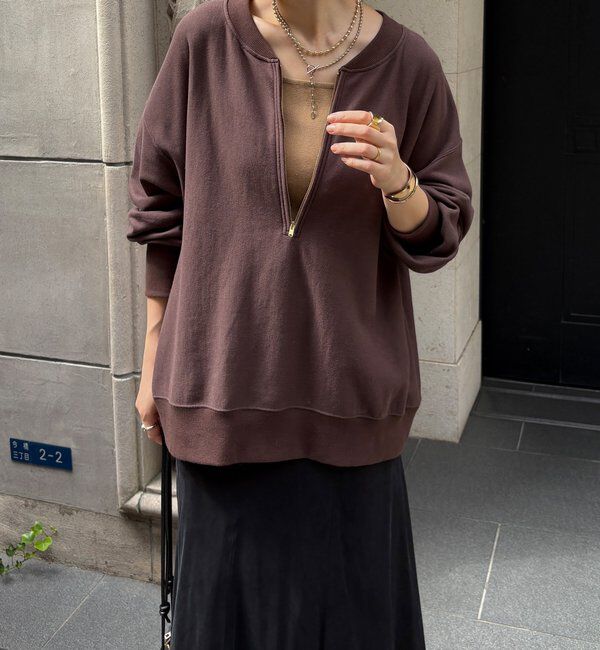  「【新色追加】【インフルエンサー OKOCHI企画】ハーフジップスウェット」|Tシャツ・カットソー|