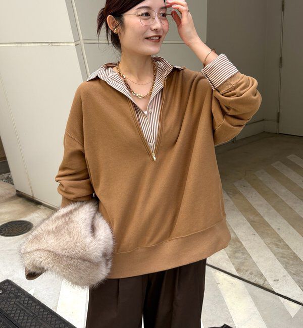  「【新色追加】【インフルエンサー OKOCHI企画】ハーフジップスウェット」|Tシャツ・カットソー|