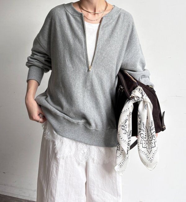  「【新色追加】【インフルエンサー OKOCHI企画】ハーフジップスウェット」|Tシャツ・カットソー|