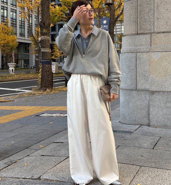  「【新色追加】【インフルエンサー OKOCHI企画】ハーフジップスウェット」|Tシャツ・カットソー|