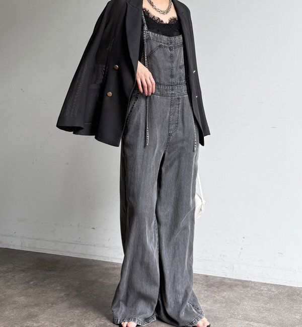  「【新色追加】リヨセルデニムオールインワン」|ワンピース|