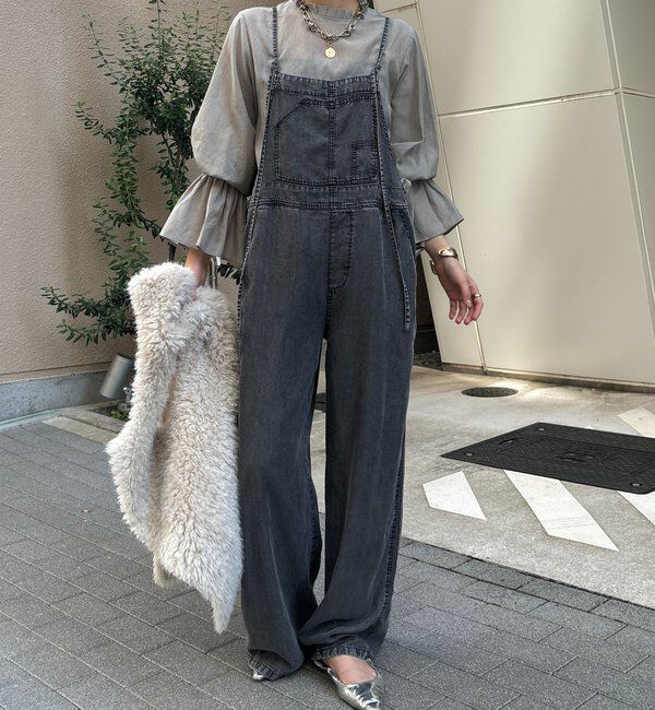  「【新色追加】リヨセルデニムオールインワン」|ワンピース|