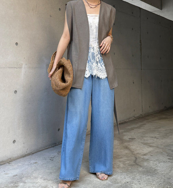  「【新色追加】スカラレースキャミ」|シャツ・ブラウス|