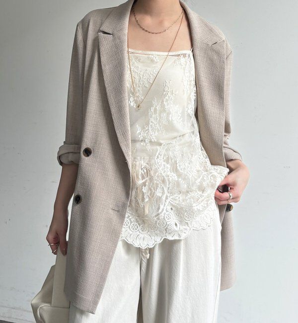  「【新色追加】スカラレースキャミ」|シャツ・ブラウス|