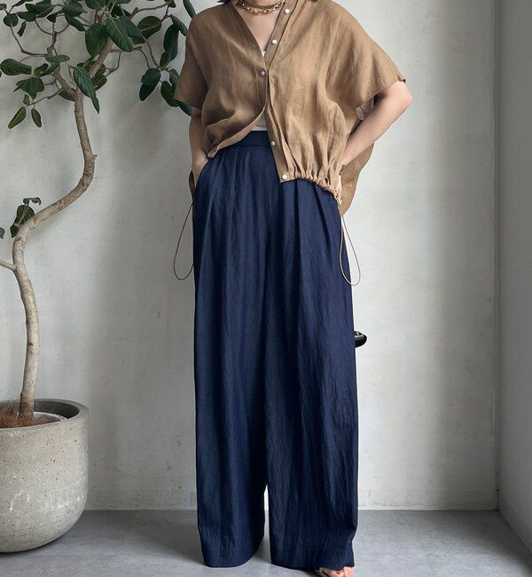  「シャンブレータックワイドパンツ」|チノ|