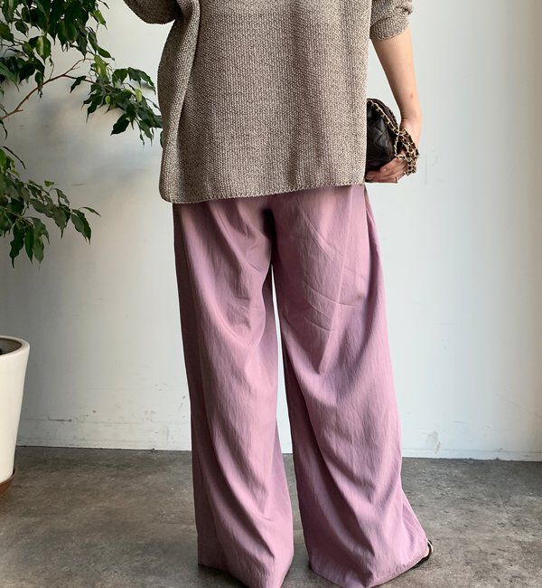  「シャンブレータックワイドパンツ」|チノ|