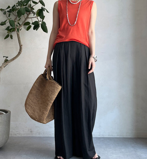  「シャンブレータックワイドパンツ」|チノ|