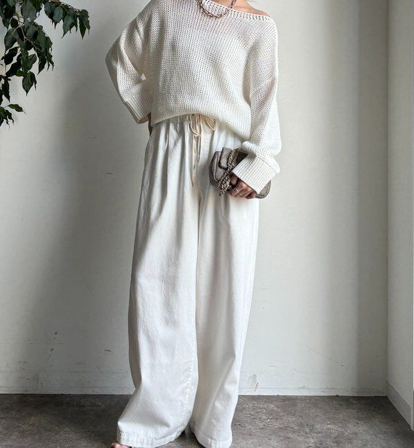  「デニムワイドイージーパンツ」|デニム|