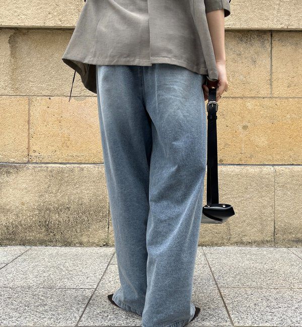  「デニムワイドイージーパンツ」|デニム|