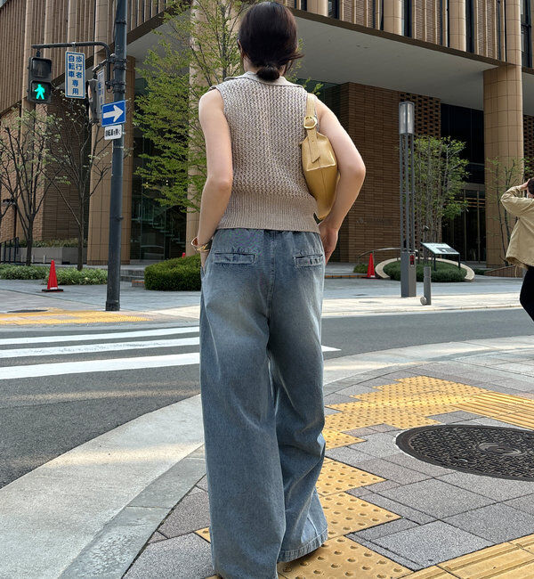  「デニムワイドイージーパンツ」|デニム|