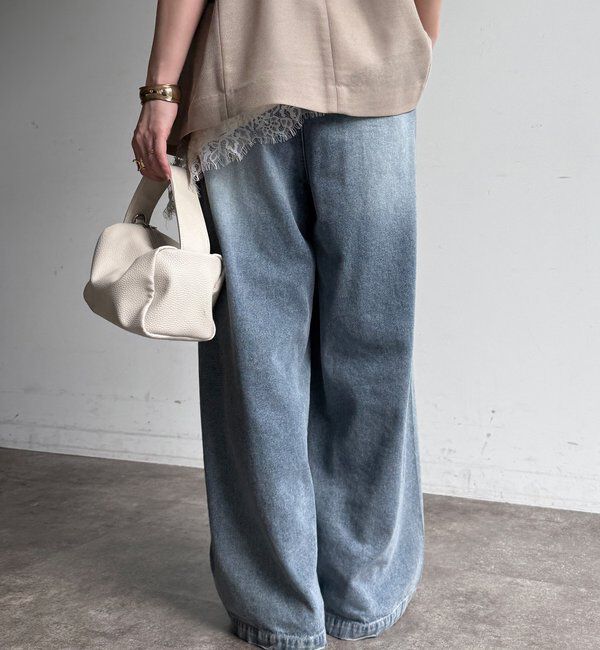  「デニムワイドイージーパンツ」|デニム|