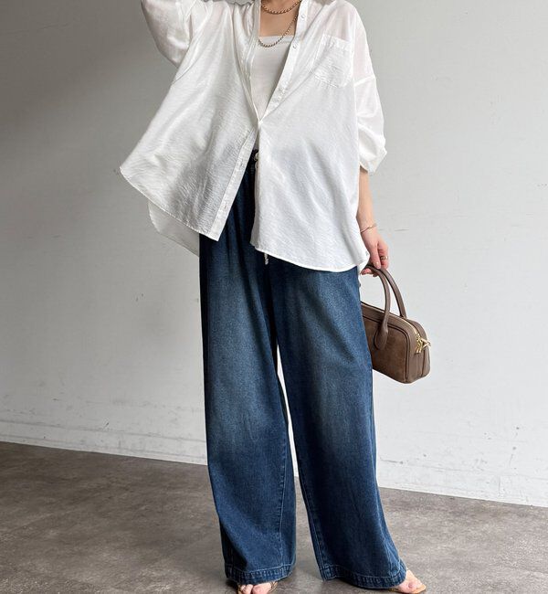  「デニムワイドイージーパンツ」|デニム|