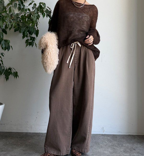  「デニムワイドイージーパンツ」|デニム|