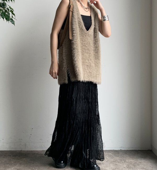  「レースワッシャースカート」|スカート|