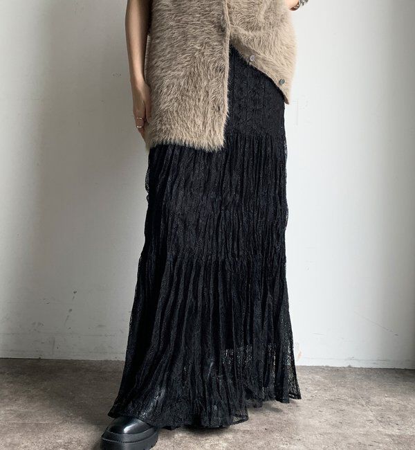  「レースワッシャースカート」|スカート|