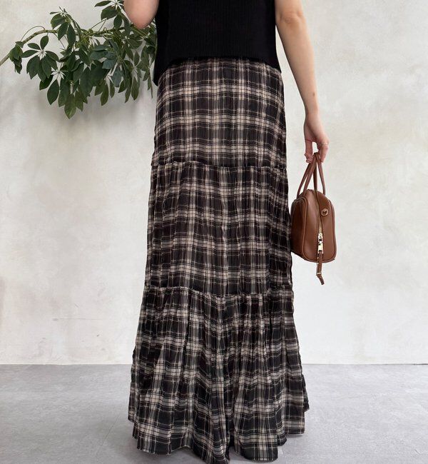  「チェックワッシャースカート」|スカート|