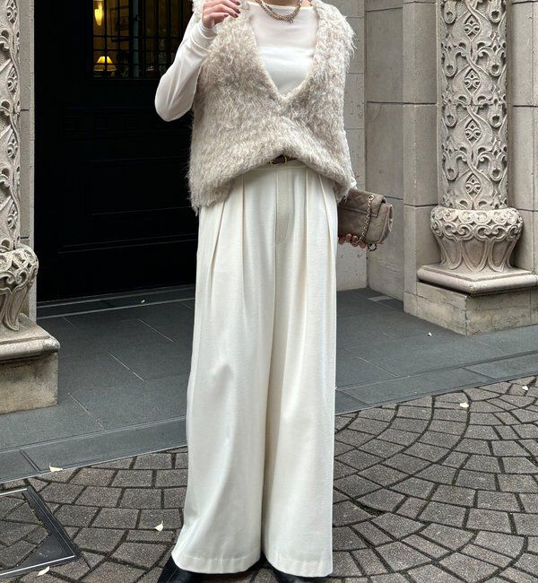  「【REI企画カラーあり】【前後2WAY】シャギーニットベスト」|ニット・セーター|