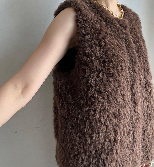  「フェイクカシミヤファーベスト」|ベスト・ジレ|