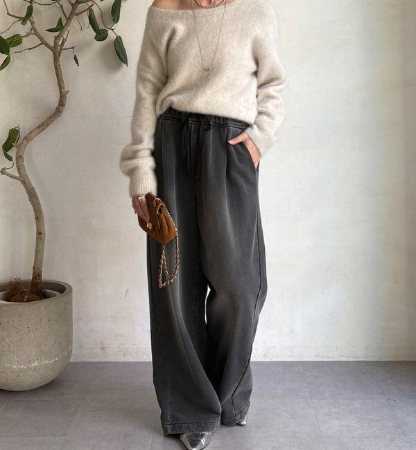  「【デニムなのにスウェット!?】デニムスウェットパンツ」|チノ|